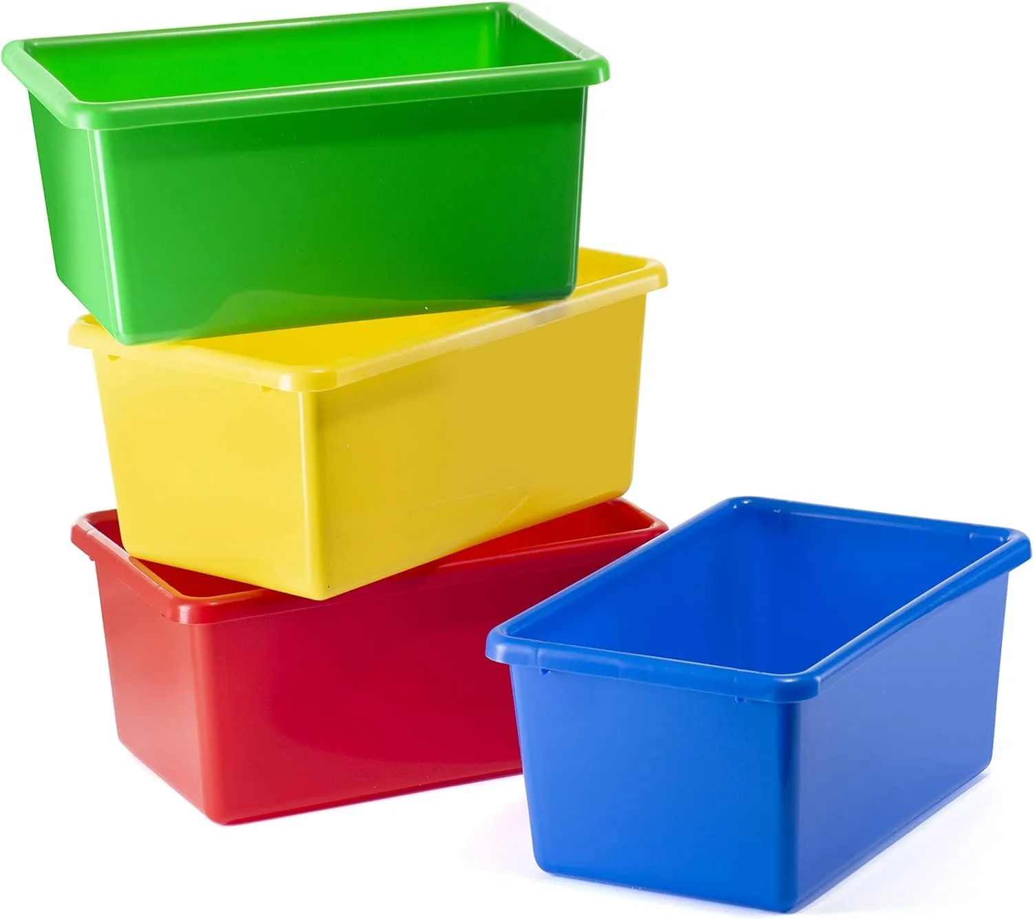 Toy Plastic Storage Bins - Pack Of 4 Containers  Storage Box For Closet