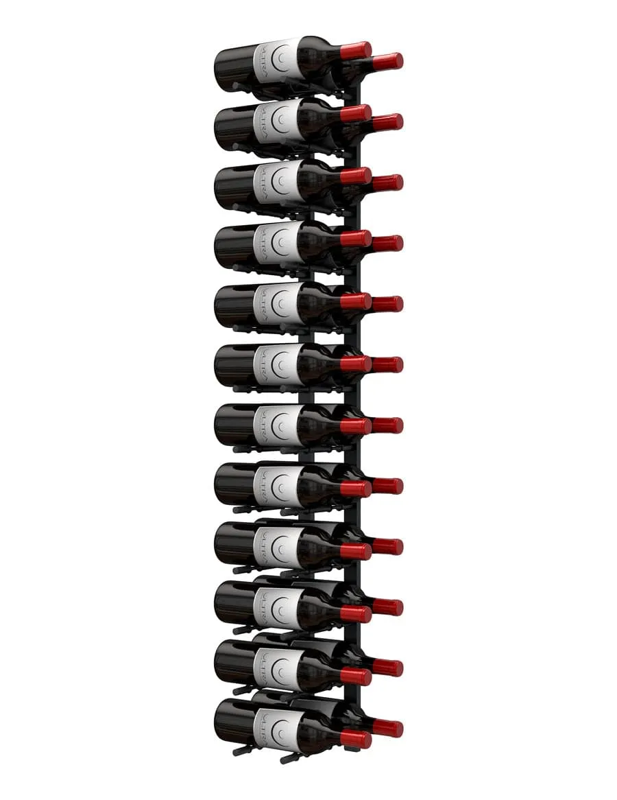 Ultra Wine Racks HZ Wall Rails - 4FT Metal Wine Racks (12 to 36 Bottles)