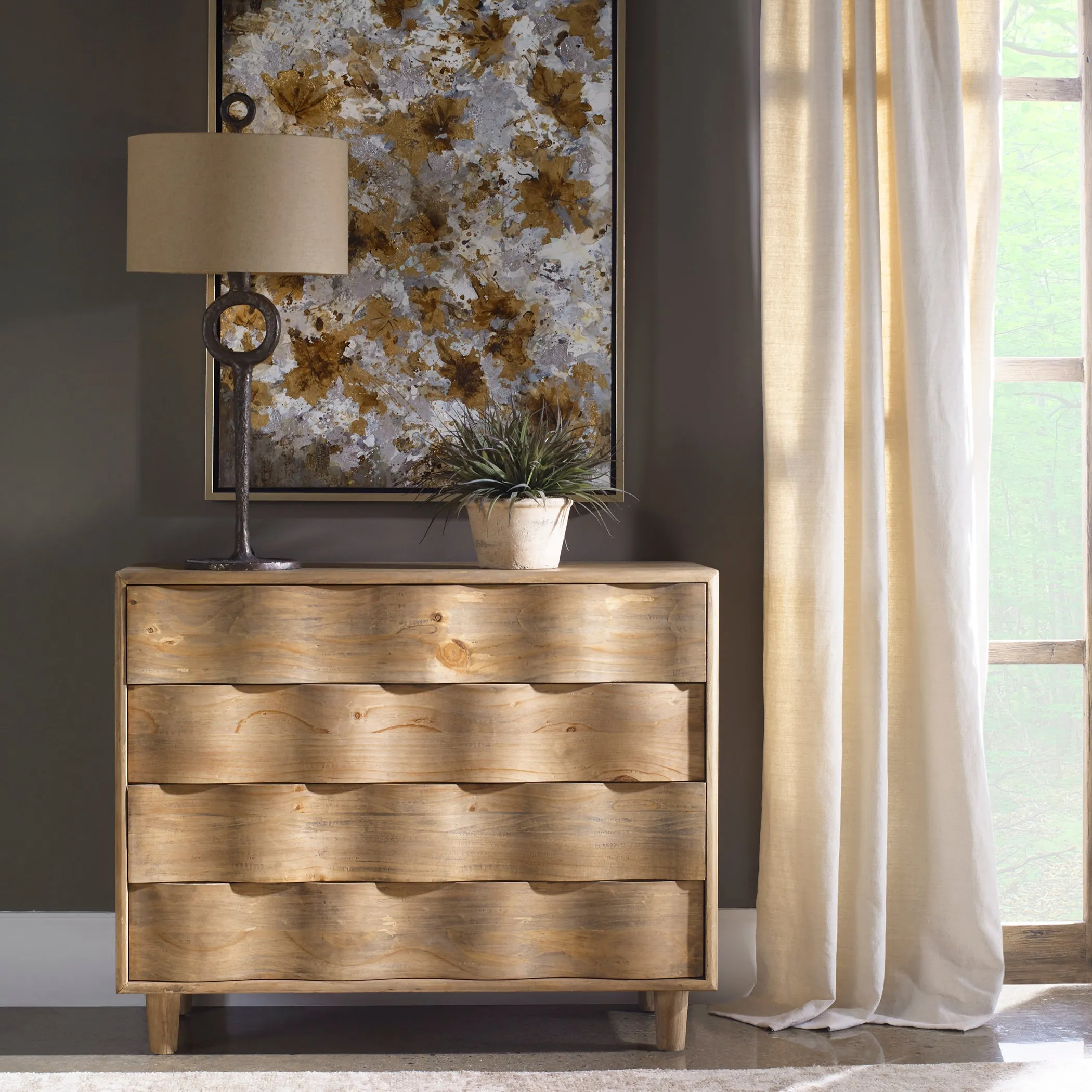 Uttermost Crawford Light Oak Accent Chest