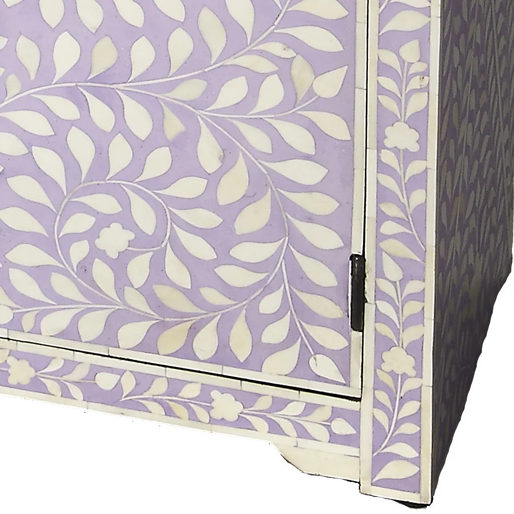 Vivienne Lavender Bone Inlay Console Chest in Purple  3203070