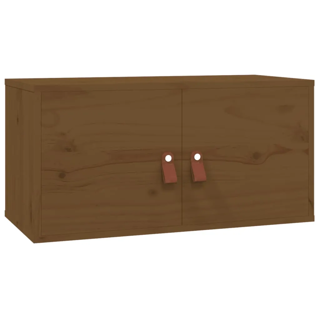 Wall Cabinets 2 pcs Honey Brown 60x30x30 cm Solid Wood Pine